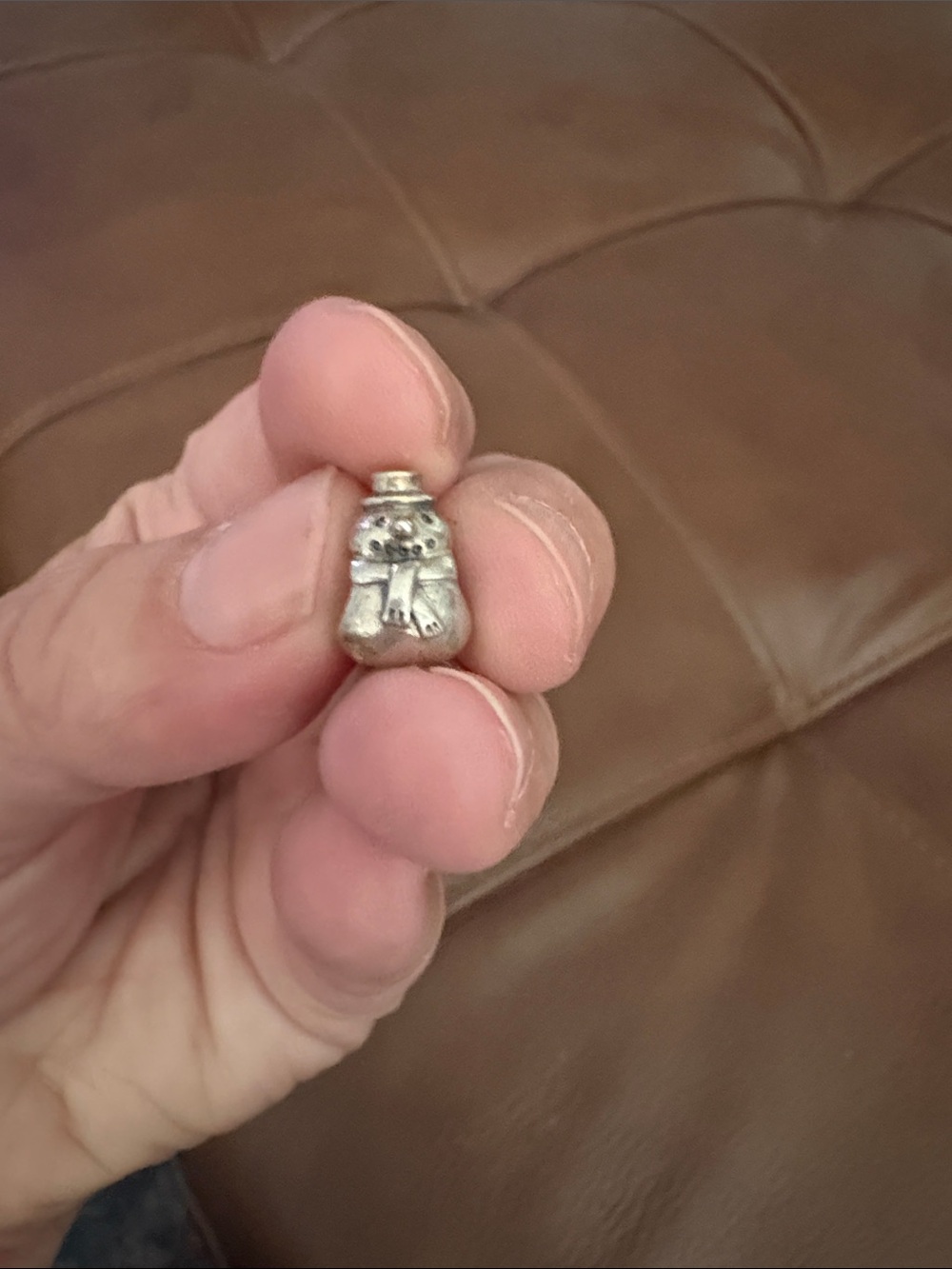 Pandora Silver Snowman Bracelet Charm - Picture 2 of 2